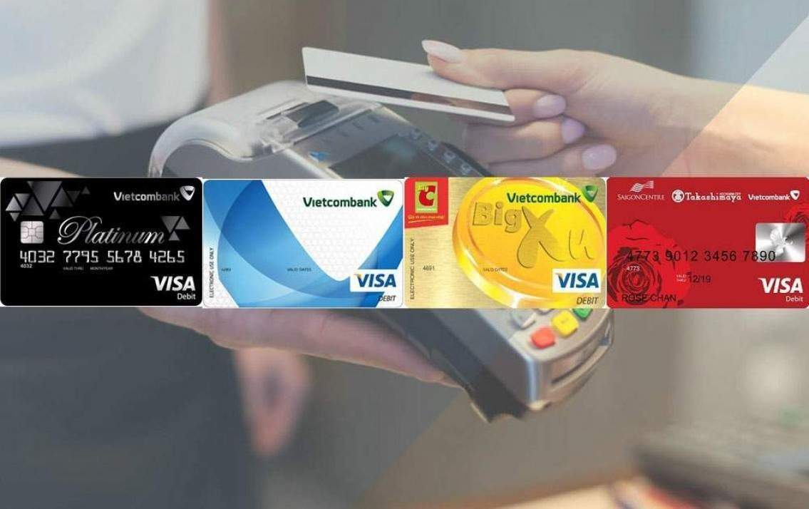 Thẻ Visa Debit được tích hợp trong nhiều nhãn hàng.